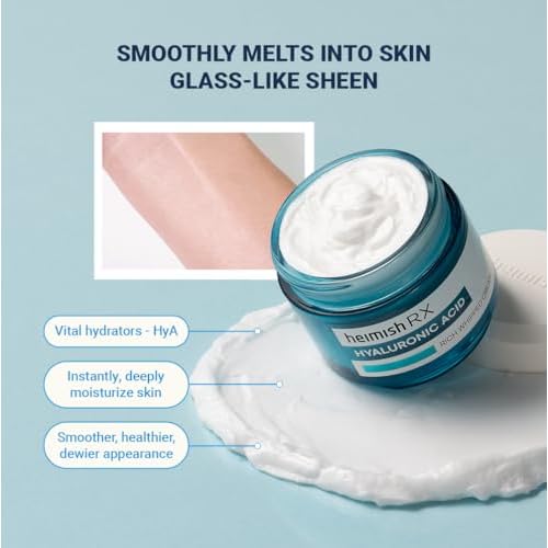 HEIMISH RX Hyaluronic Acid Rich Whipped Cream - Deep Moisturizer for Sensitive and Dry Skin, Daily Face Cream, Lightweight, with Hyaluronic Acid, Panthenol, Korean Skincare, 50ml (1.69 fl. oz)