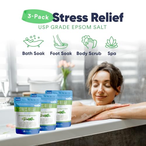Relaxing Bath Salt 3 Pack - 32 Ounce Pouches for Spa & Soak - Better Bath Better Body