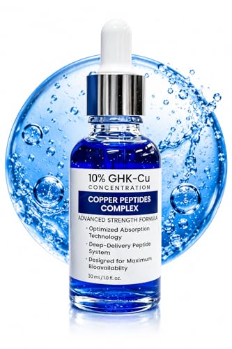 Copper Peptide Face Serum with Hyaluronic Acid for Skin Hydration & Anti-Aging
