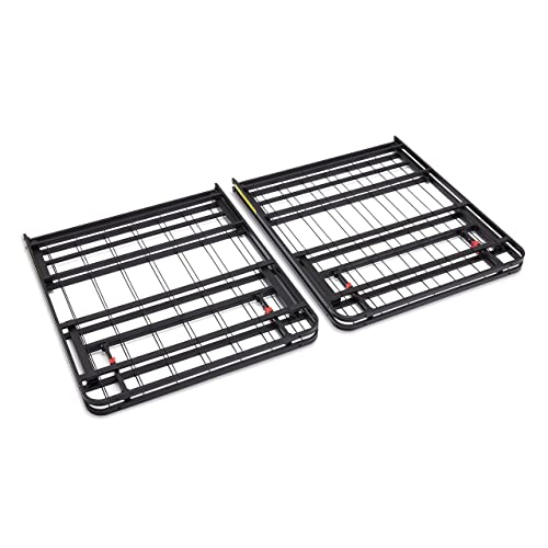 Full Size Foldable Metal Bed Frame with Underbed Storage - 14 Inch Black