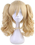 Blonde Short Straight Wig with Ponytail Claws for Cosplay & Halloween