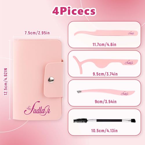 Eyelash Applicator Tool 4-in-1 Lash Applicator Tool Set with Eyelash Extension Tweezers, Brush Eye Lash Applicator Tools DIY Eyelash Extension Tweezers Kit for Beginners Eyelash Extensions Tool
