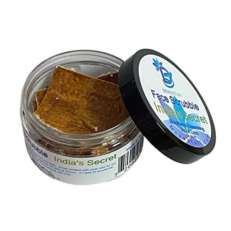 Diva Stuff Face Scrubbie - Exfoliating Face Scrub Pads With Turmeric - Blackhead/Whitehead Acne Reducing Skincare Tool - Promotes New Skin Cell Turn Over - 12 Pads (India¡¯s Secret)