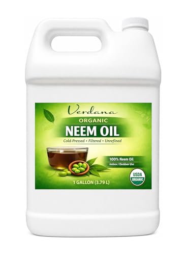 Verdana Organic Neem Oil 1 Gallon - Pure Cold Pressed Unrefined Plant & Skin Care