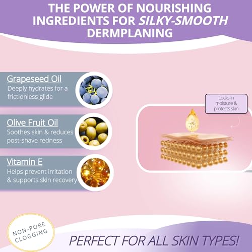 Dermaplaning Oil & Dermaplane Serum Bundle ? Ultra-Glide Pre-Shave Oil & Hydrating Post-Shave Serum for Smooth, Radiant Skin