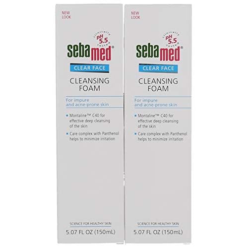 Sebamed Clear Face Cleansing Foam Gentle Face Wash for Impure Oily and Acne-prone Skin 5.07 Fluid Ounces (Pack of 2)