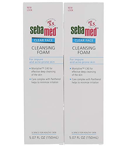 Sebamed Clear Face Cleansing Foam for Oily Acne-Prone Skin - Pack of 2, 5.07 Fl Oz