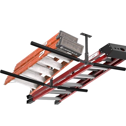 Adjustable Double-Sided Ceiling Storage Rack for Kayaks & Ladders - 200 lbs Capacity