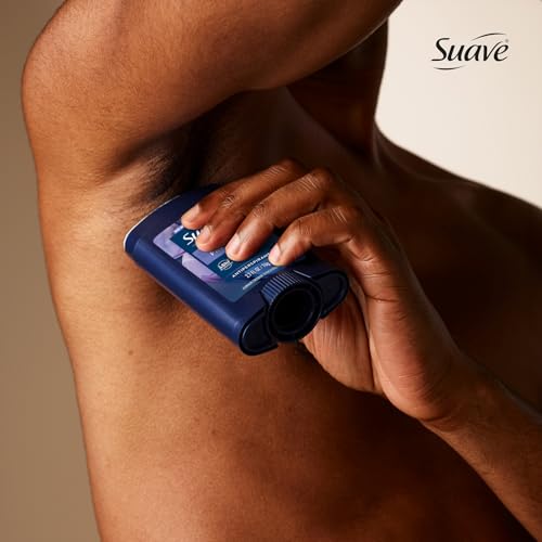 Suave Men¡¯s Body Wash, Refresh + Invisible Solid Ocean Charge Antiperspirant Deodorant Stick, 48H Sweat & Odor Protection (2 Piece Set)