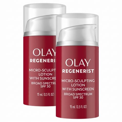 Olay Regenerist Micro-Sculpting Face Moisturizer SPF 30 0.5 Oz Pack of 2