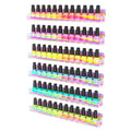 15 Inch Iridescent Nail Polish Wall Rack with 6 Shelves - Organizer & Display