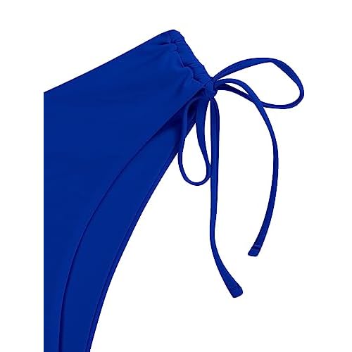 ZAFUL Women's Cheeky Bikini Set 2 Piece Sexy String High Cut Swimsuits Lace Up Tie Side Bathing Suits 2025