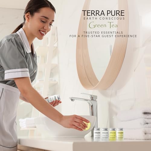 Hotel Toiletries Set 75 Pieces - Shampoo, Conditioner, Lotion & Body Wash with Green Tea Scent