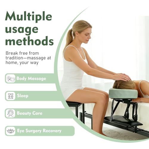 Adjustable Massage Headrest for Bed - Portable Face Down Pillow for Post-Surgery & Relaxation