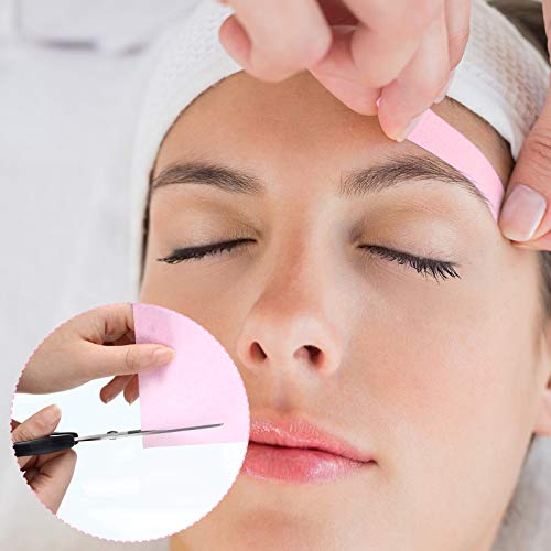 Maitys Waxing Strips, 200 Pieces Pink Non-Woven Removal Wax Strip Facial Body Wax Strip Sheet for Legs, Bikini Cleaning and Removal