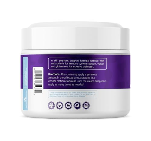 AURA VITAMINS Vitiligo Cream 8oz Pack of 2 - Repigmenting Skin Support for White Spots