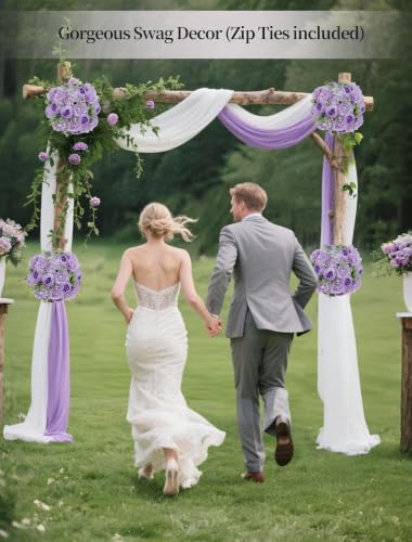 Lilac Flower Balls for Wedding Centerpieces - 10 Pcs, 9.5 Inch