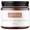 BROYA Premium Tallow Balm - Grass-Fed and Finished Beef Tallow for Skin with Jojoba Oil, Cocoa Butter and Vitamin E - Multi-Purpose Beef Tallow for Face, Body, and Lips - 56g