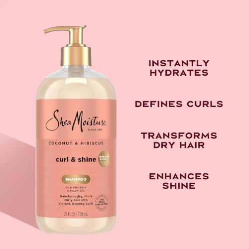 SheaMoisture Curl & Shine Shampoo Conditioner & Curl Enhancing Smoothie - 51.2 Fl Oz