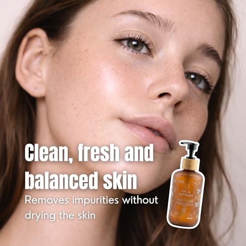 Gentle Botanical Face Cleanser with Vitamin C & Seaweed – Sulfate-Free Daily Facial Wash, 8.5 fl oz