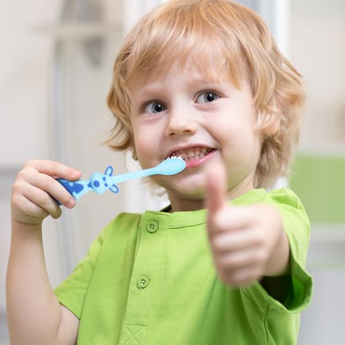 36 Pack Toddler Toothbrushes Soft Bristle for Sensitive Teeth - Bright Colors & Protective Covers