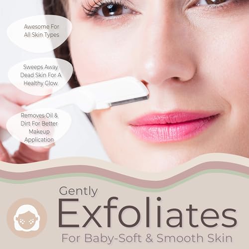 Jasclair Dermaplaning Razor (9 Count) ? Face Razors for Women for Peach Fuzz, Eyebrow Shaping & Gentle Exfoliation ? At Home Facial Shaver for Smooth Skin & Flawless Makeup Prep