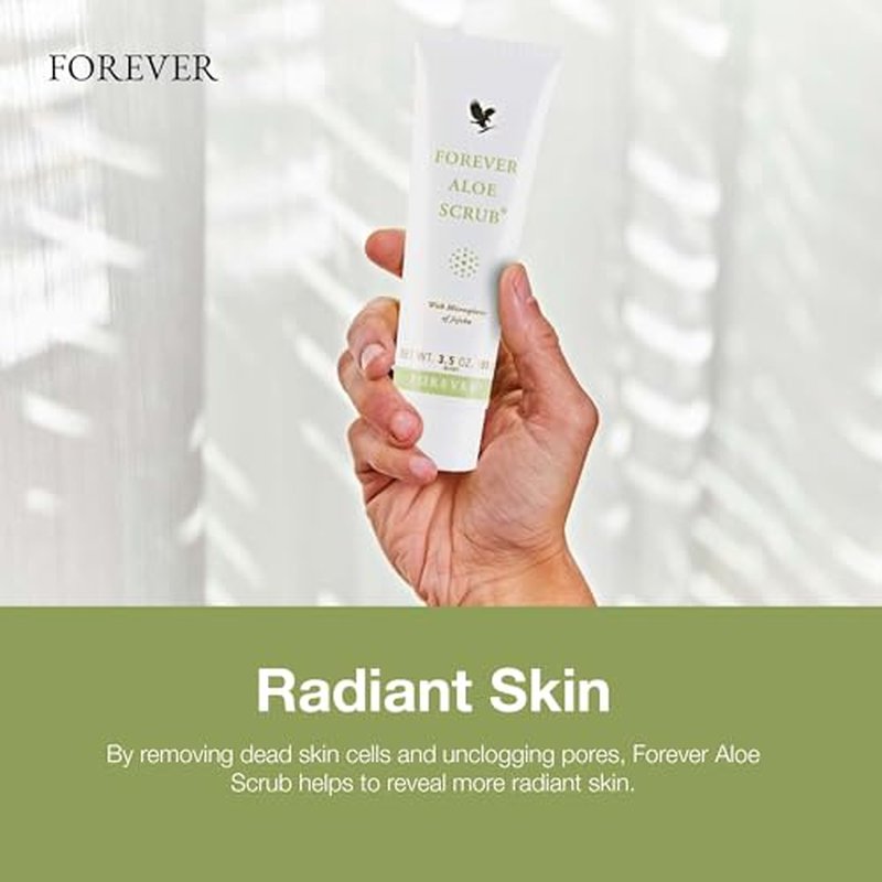 Forever Living - Forever Aloe Scrub¢ç - Gentle Exfoliation with Jojoba Microspheres - Vegan-Friendly Body Scrub - Aloe Vera Gel Conditioning - 3.5 oz