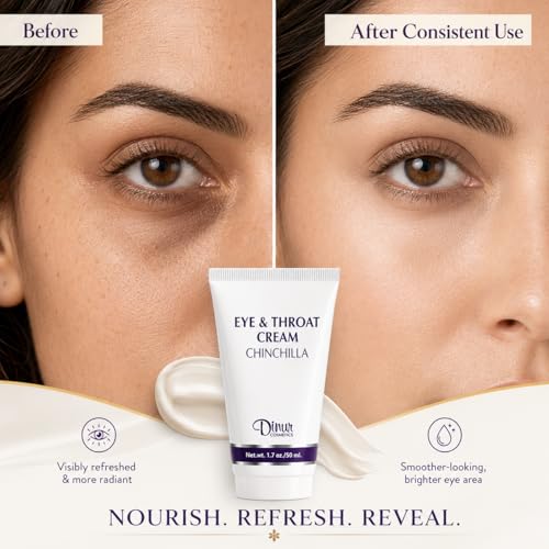 Eye & Throat Anti-Aging Cream for Men & Women - Reduces Wrinkles Dark Circles 1.7 oz