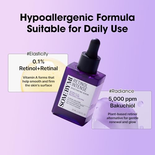 SOME BY MI Retinol Intense Reactivating Serum ? 1.69oz, 50ml ? Korean Bakuchiol Retinol Serum for Face Firming ? Improves Signs of Aging, Minimizes Pore Size & Refines Skin Texture ? Korean Skin Care