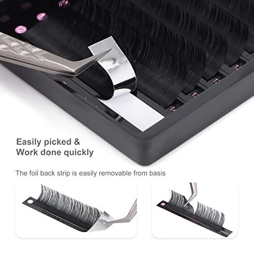 DF Lash Extension Volume Lashes Extension 0.03 CC Curl 15-20mm Mixed Tray Individual lash Extensions Classic Lash Extensions Soft Matte Black Single Eyelashes Professional Salon Use