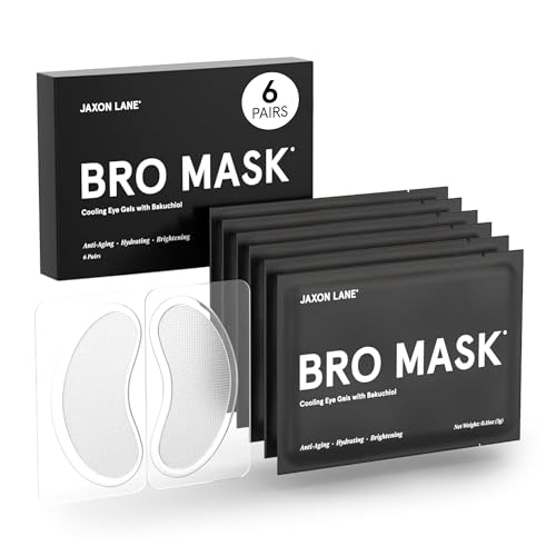 JAXON LANE Under Eye Mask Patches for Dark Circles - 6 Pairs, Men’s Hydrating Gel
