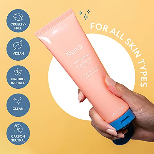 Nuria - Defend Face Exfoliator, Face Exfoliating Scrub Without Microbeads, Skin Care Essential for Women and Men, 120 mL/4.1 fl oz