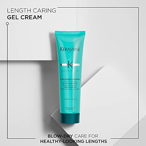 KERASTASE Resisitance Extentioniste Thermique - Heat Protecting Leave In Cream, Strengthens and Prevents Damage, Seals Split Ends