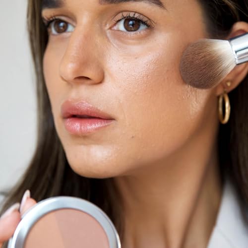 Rice Powder Blush and Bronzer Duo - Matte Terracotta & Rusty Rose, 0.32oz - Roma Variation