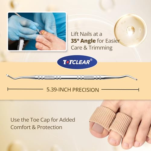 Ingrown Toenail Relief Drops & Removal Kit - 2 Pack, 1 Fl Oz Each - Toe Nail Lifter & Silicone Caps