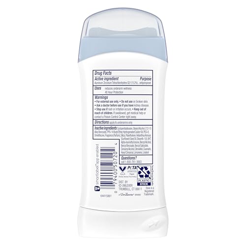 Dove Powder Invisible Solid Antiperspirant Deodorant 2.6 oz Pack of 6 - Women