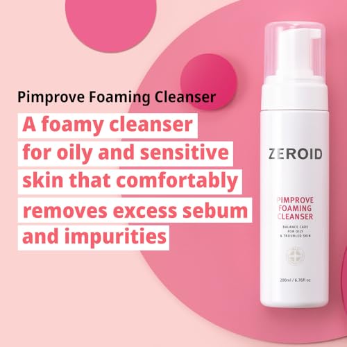 ZEROID Pimprove Foaming Facial Cleanser for Oily & Sensitive Skin 6.8 fl oz
