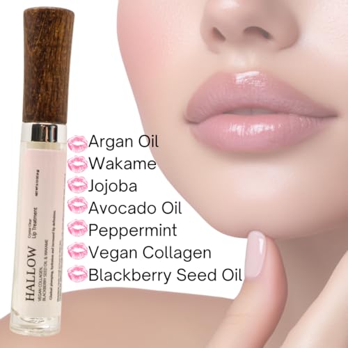 Lip Treatment, Crystal Clear Gentle Volumizing Gloss with Jojoba Oil, Avocado Oil, and Vegan Collagen, 0.13 oz (4g)