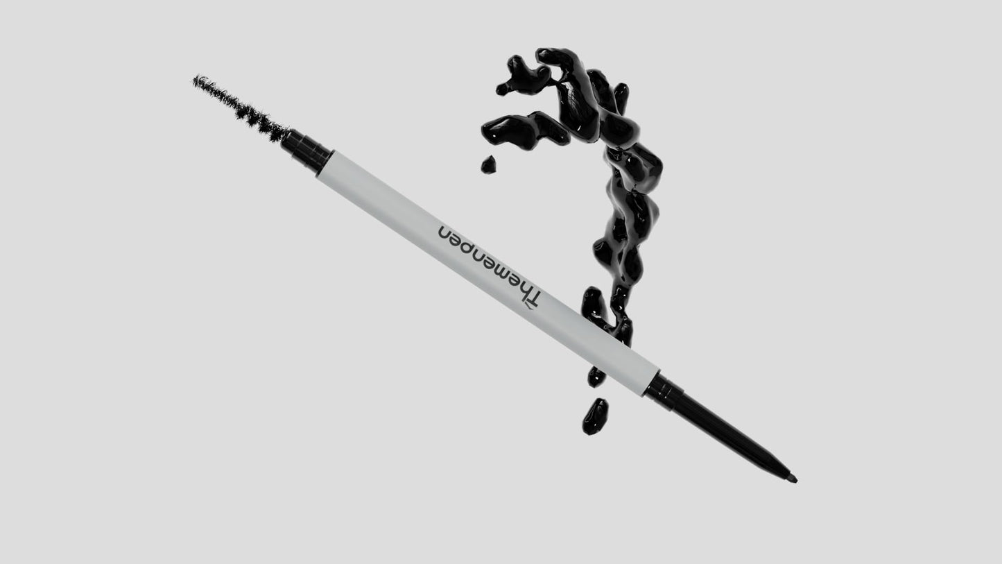 The Men Pen - Waterproof Eyebrow Pen | Beard Filler for Men | 1 Ounces - 3 Pack | Microblading Eyebrow Pen | Hair Filler | Anti-Smudge | Mustache, Beard & Eyebrow Filler | Black