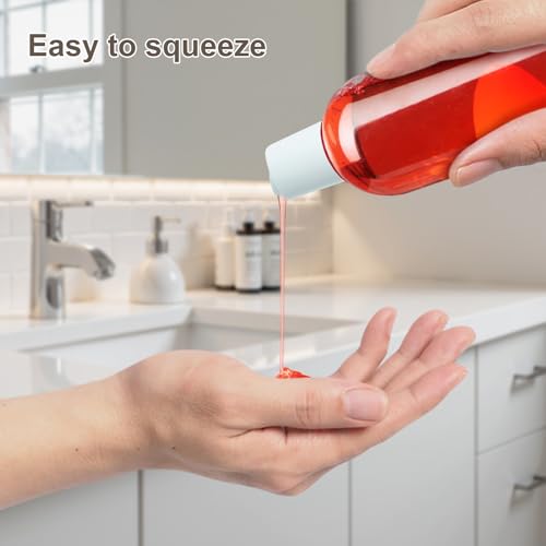 ZLEVEAYN 30-Pack Clear 8 oz Plastic Shampoo Bottles with Disc Caps - Travel Size