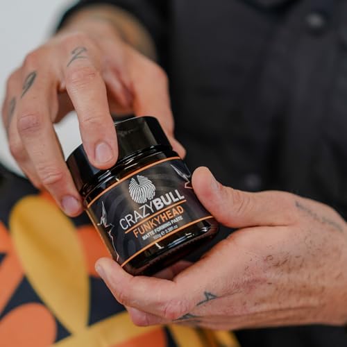 Crazy Bull Matte Hair Styling Paste - Water-Based Volumizing Cream for Men - Vegan & Cruelty-Free - 3.38 oz
