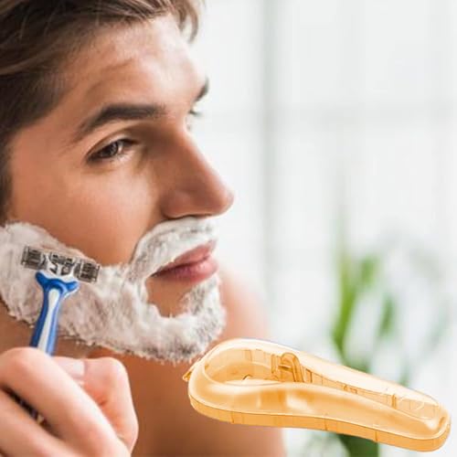 LinMei Razor Case Compatible with Gillette Fusion ProGlide Razors Manual Razor Trimmer Protector Men Razor Cover (Blue+Grey+Orange)