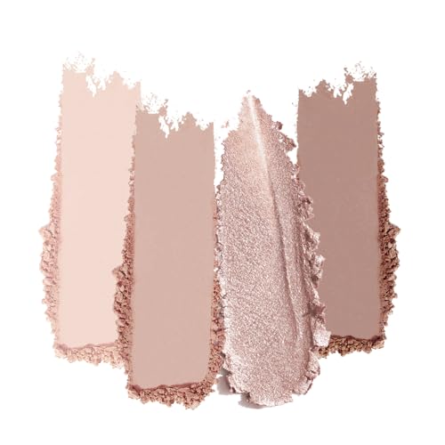 Nude Eyeshadow Palette, Matte & Shimmer Soft Neutral Shades, Purple Khaki Brown Caramel Latte Champagne Pearl Tones, Smooth Blendable Fine Shimmer, Long-Lasting Pigmented Eye Makeup for Daily Wear-A06