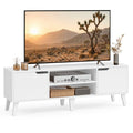 VASAGLE White 58-Inch TV Stand for 65 Inch TV with Adjustable Shelf - Modern Entertainment Center