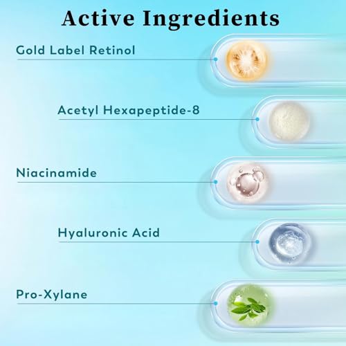 Retinol Eye Cream - Eye Cream for Dark Circles, Puffiness, Anti Aging, with Hyaluronic Acid, Peptides, Caffeine, Reduces Bags, Dark Circles Under Eye Treatment, Smooths Wrinkles & Fine Lines, 1 fl. oz