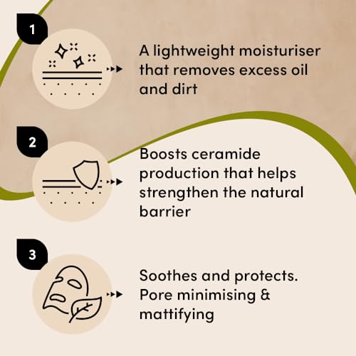 Urban Veda Purifying Day Cream | Mattifying Moisturizer for Men & Women | Oil & Acne Control | Antibacterial active Neem & Tea Tree | Vegan & Cruelty Free | For Oily & Congested Skin 1.7 Fl Oz.