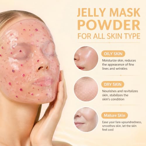 Collagen Jelly Face Mask Powder for Hydrating & Firming - 23 Fl Oz - Home Spa DIY Skincare - Variation: Collagen 1 Pack