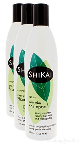 Natural Everyday Shampoo with Borage Oil - Plant-Based, Non-Soap, Gentle Cleansing (12 Oz Pack of 3)