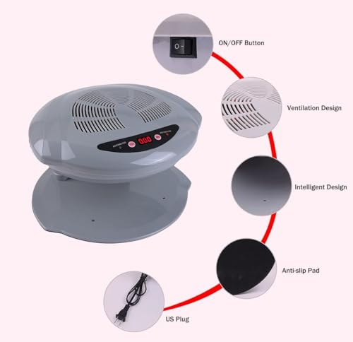 JOJOCOSMO 400W Hot & Cold Nail Dryer with Auto Sensor, Large Capacity, for Hands & Feet