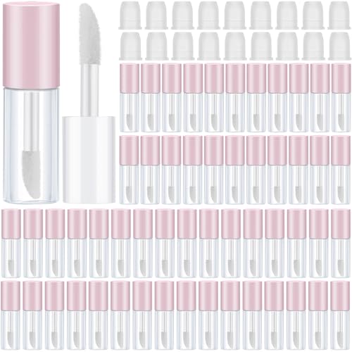 Pink Mini Lip Gloss Tubes 3ml - 100 Pieces Refillable Cosmetic Containers